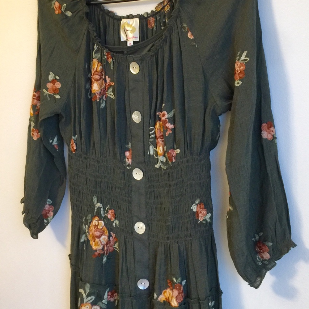 Fig and Flower | Tiered Boho Maxi Dress Sz Small